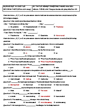 Đề thi chính thức THPT Quốc gia môn Tiếng Anh - Mã đề 409 - Năm học 2021 (Có đáp án)